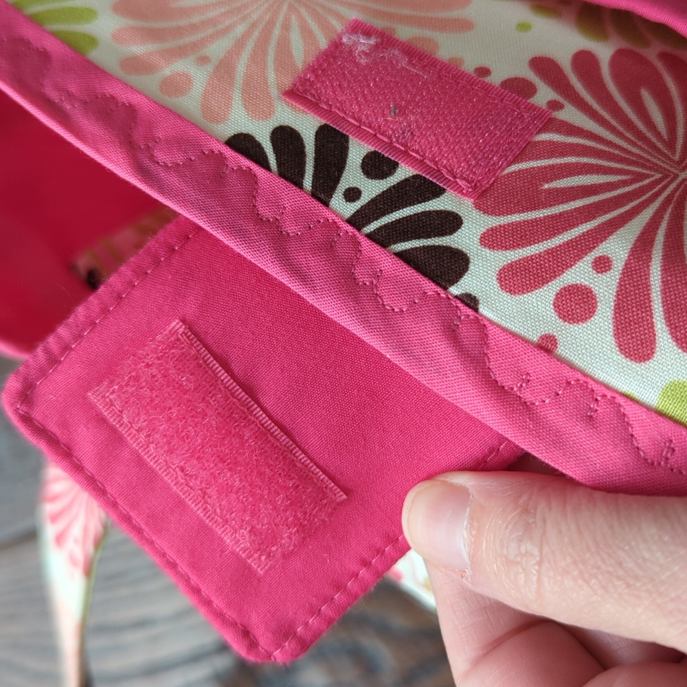 Handmade Pink & Green 18" American Girl Doll Sized Tote Purse Bag Holder - Picture 9 of 11